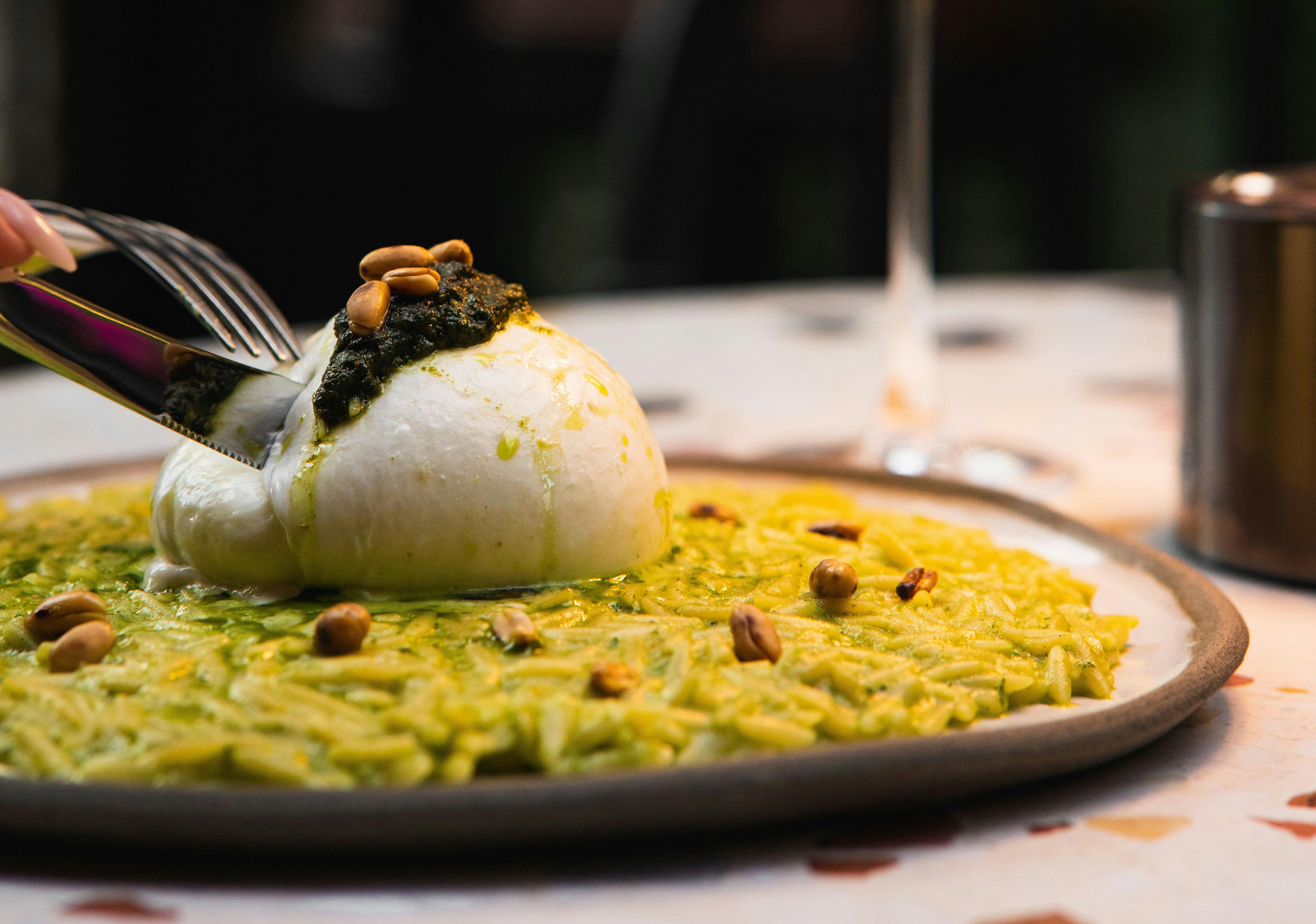 Risotto Verde met Erwt & Burrata